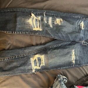 Women’s Distressed Blue Jeans